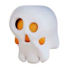 3d illustration of a Halloweens skull