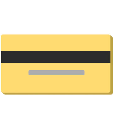 credit card Black, blue, yellow front and back