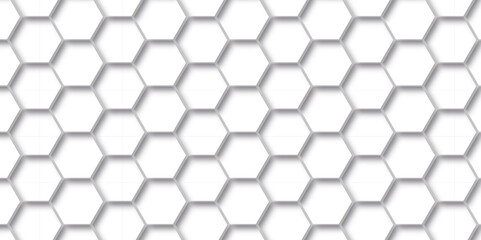 Abstract background with hexagons honeycomb technology texture. Hexagonal shape structure light  geometric cell. Surface polygon pattern with glowing seamless hexagon and futuristic business.