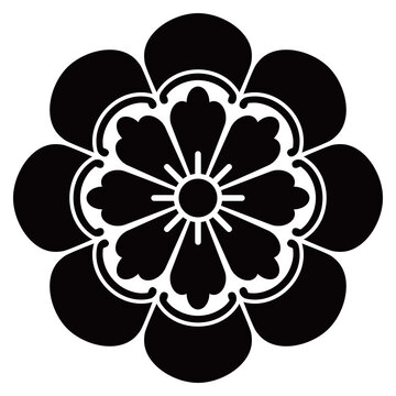 recommend clip art: 家紋です。八つ瓜に八つ唐花といいます。