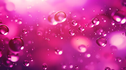 Viva magenta bokeh abstract background caused by spray water.