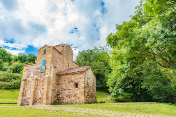 Fototapeta na wymiar Church of San Miguel de Lillo in Oviedo, Spain - A UNESCO World Heritage Site