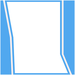 Blue And White Frame Basic Shape

