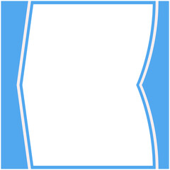 Blue And White Frame Basic Shape

