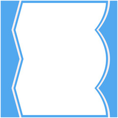 Blue And White Frame Basic Shape

