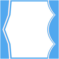 Blue And White Frame Basic Shape

