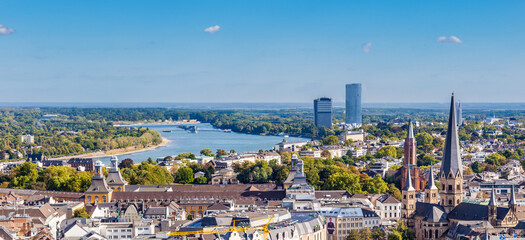 aerial of Bonn, the former capital of Germany