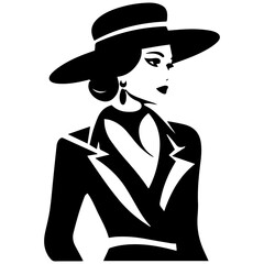Woman Profile Silhouettes - Vector Illustration