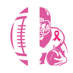 tackle breast cancer, cancer fight svg, football sport cancer svg png, wear pink svg, Cancer awareness Svg, cancer svg png, support squad

