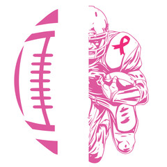 tackle breast cancer, cancer fight svg, football sport cancer svg png, wear pink svg, Cancer awareness Svg, cancer svg png, support squad
