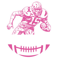 tackle breast cancer, cancer fight svg, football sport cancer svg png, wear pink svg, Cancer awareness Svg, cancer svg png, support squad
