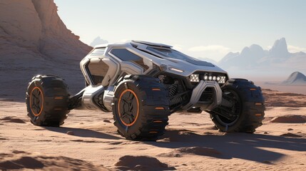 Off-Road Pioneers in the Savanna: Futuristic Buggy Cars in Action