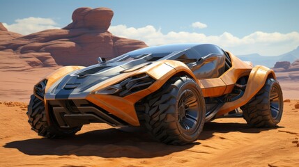 Hi-Tech Desert Pioneers Embrace the Arid Beauty in Luxury Bliss: Off-Road Buggy Cars