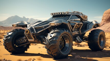 Arid Wilderness Expedition: Futuristic Off-Road Glory