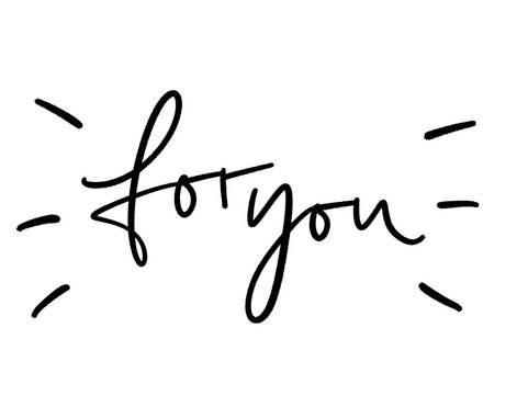 for you ink brush lettering bold with decoration