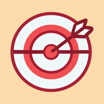 recommend clip art: target goal icon with a red aim, arrow, and idea concept Abstract success pin logo