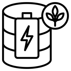 Sustainable Energy Storage Icon