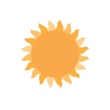 Sun isolated closeup