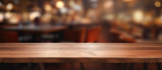 Fototapeta na wymiar Blurred background with a tabletop restaurant