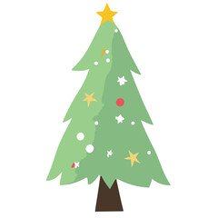 Christmas Tree Vector: A Festive and Versatile Vector Illustration of a Beautifully Decorated Christmas Tree, Ideal for Holiday Designs, Cards, Crafts
