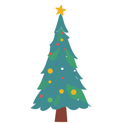 Cute Christmas Tree Vector: Adorable and Festive Holiday Illustration for Greeting Cards, Decorations, and More