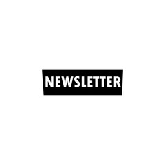 Newsletter icon isolated on white background