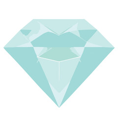 diamond placed on a white background