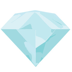 diamond placed on a white background