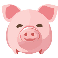Happy Cartoon Pig Illustration
