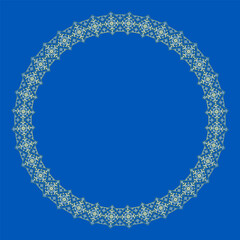 Vector illustration of Ukrainian ornament in ethnic style, identity, vyshyvanka, embroidery for print clothes, websites, banners. Background. Geometric design, border, copy space, frame