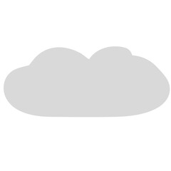 Cloud Computing Icon: Illustration of a 3D Blue Cloud Symbolizing Communication and Technology in the Sky