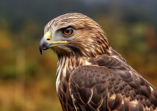 The common buzzard is a medium to large sized raptor