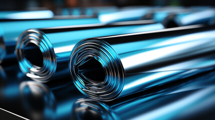 Aluminum sheet rolls.