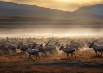 Fototapeta na wymiar The reindeer or caribou