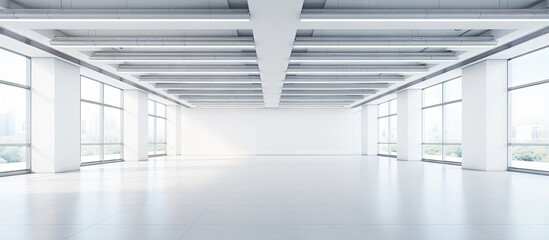 A bright well lit office room completely empty