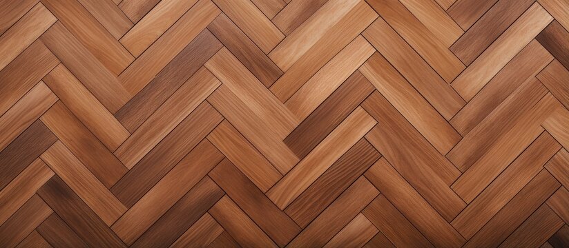 Close up of herringbone pattern hardwood floor