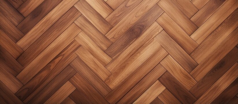 Close up of herringbone pattern hardwood floor