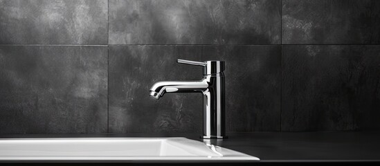 Black and white bathroom fixture