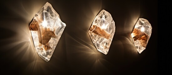 chrome indoor lighting with a crystal stone design