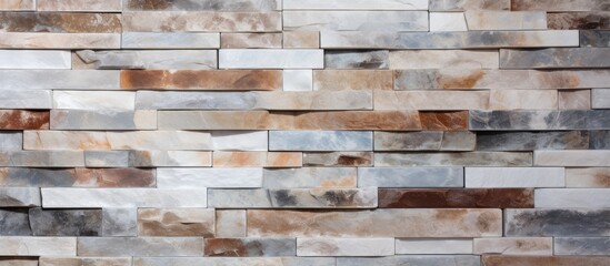 Decorative brick wall tiles made of natural stone with marble texture