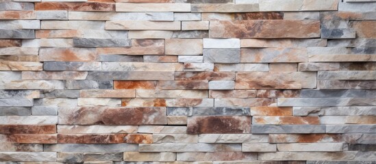 Decorative brick wall tiles made of natural stone with marble texture
