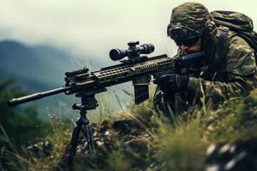 sniper shot targeting enemy