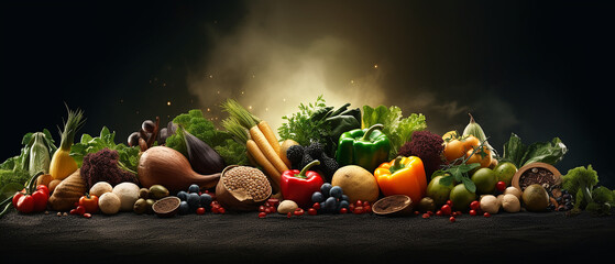 world vegan day Balanced diet. Organic food for healthy nutrition. Generative AI