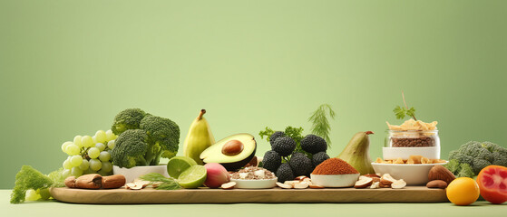 world vegan day Balanced diet. Organic food for healthy nutrition. Generative AI
