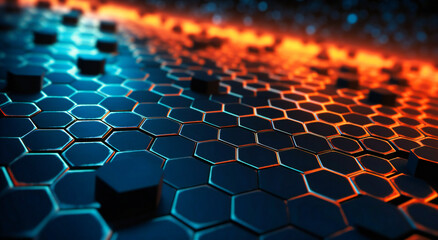 Obraz premium Hexagonal composition a formal study of background design