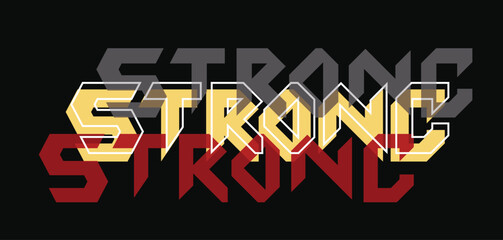 Stong man Text illustration