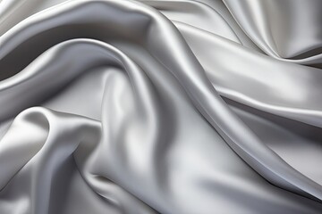 Silver Silk Background - generative ai