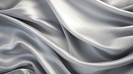Silver Silk Background - generative ai