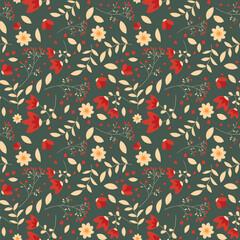 Floral pattern in seamless style.