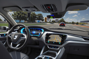 modern driverless car concept